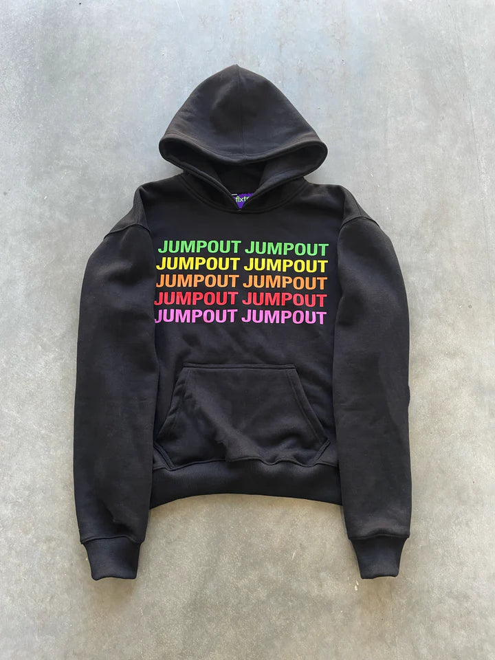 BLACK JUMP OUT SWEAT!